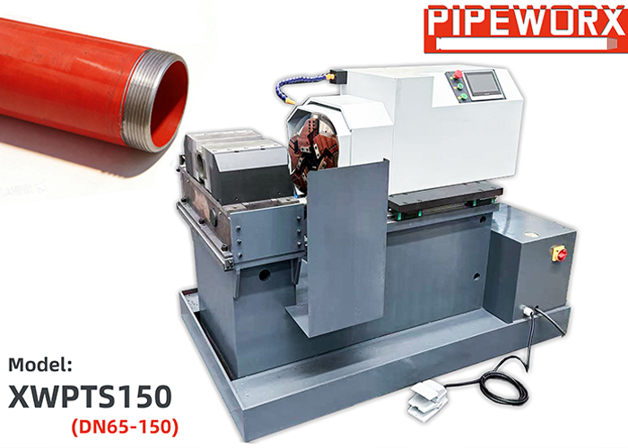 Large Diameter Intelligent Pipe Threading Machine | (2.5″-6″) Automatic Steel Pipe Threading Equipment for Fire Protection & Industrial Pipe Fabrication