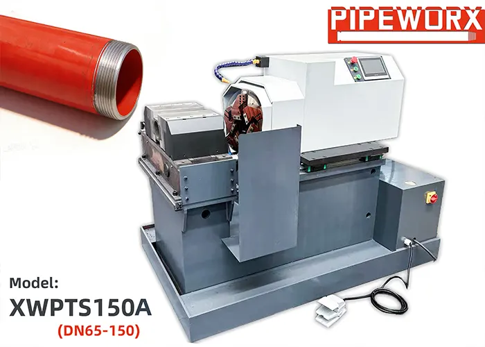 Large Diameter Intelligent Pipe Threading Machine | DN65-DN150 (2.5″-6″) Automatic Steel Pipe Threading Equipment for Fire Protection & Industrial Pipe Fabrication