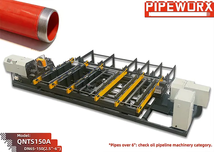 Heavy Duty Double-Head Pipe Threading System | 2.5″-6″ Large Diameter Steel Pipe Threading Equipment for Fire Protection & Industrial Fabrication