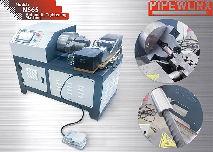 Automatic Pipe Fitting Tightening Machine | Threaded Pipe Fitting Assembly Equipment | DN15-DN65 Tee, Coupling & Elbow