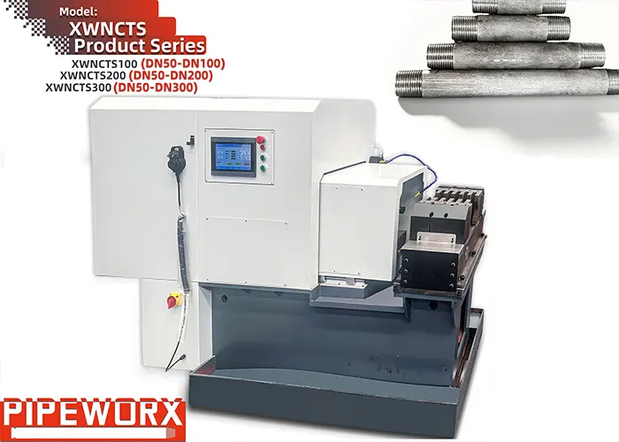 Heavy-Duty CNC Pipe Threader for Extra Long Threads | DN50-DN300（2inch-12inch）, BSPT & NPT Thread Available