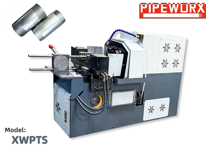 Short Pipe Intelligent Threading Machine | Automatic Steel Pipe Threading Equipment for 70mm+ Short Pipes & Pipe Nipple Fabrication
