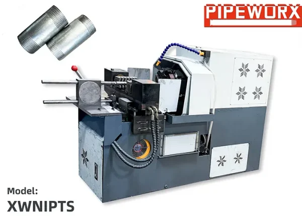 Short Pipe Intelligent Threading Machine | Automatic Steel Pipe Threading Equipment for 70mm+ Short Pipes & Pipe Nipple Fabrication