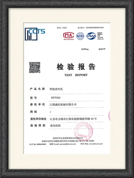 Inspection Report of Intelligent Threading Machine