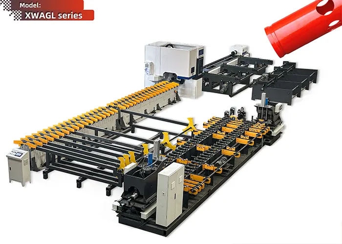 Automatic Laser Pipe Cutting & Grooving Line | XWAGL Series for Fire Sprinkler Pipe Manufacturing